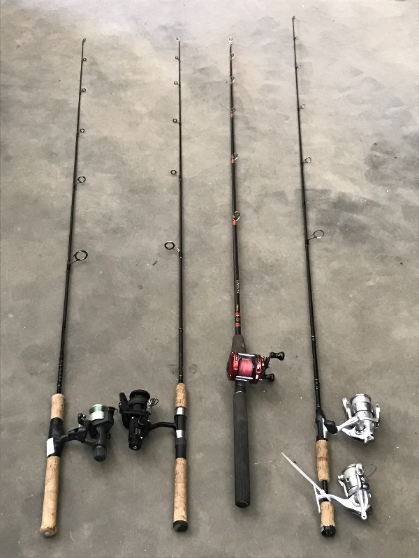lot 85 image: Lot Of (4) Assorted Fishing Rods Wi...