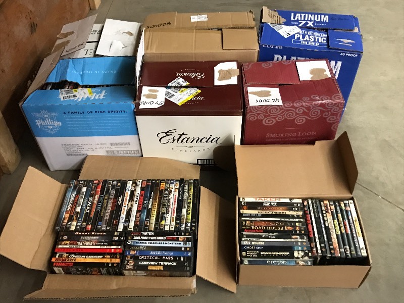 lot 103 image: (8) Boxes Full Of Assorted DVD Movi...