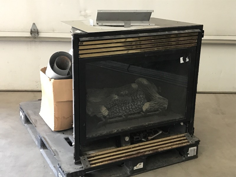 lot 107 image: Fireplace Insert With Assorted Stov...