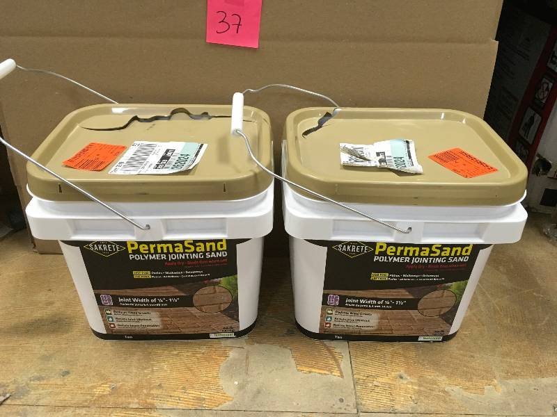 lot 37 image: Sankrete PermaSand Polymer jointing sand Lot of 2 buckets  open box not used