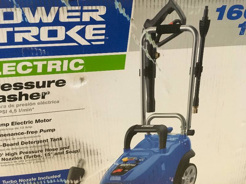 lot 40 image: Power Stroke Electric Pressure Washer 13 amp electric motor in working conditions