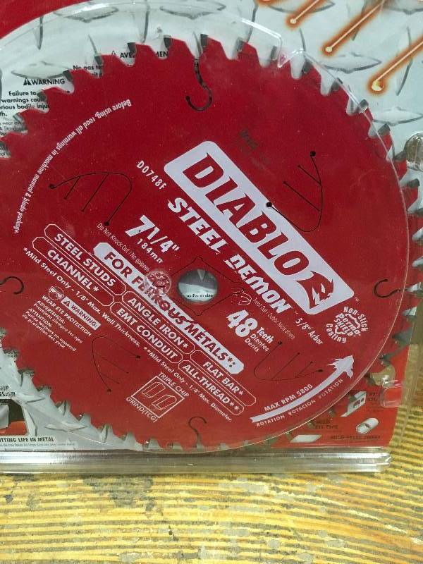 lot 45 image: Diablo Blade Steel Demon 7 14  48 teeth for Ferrous metals