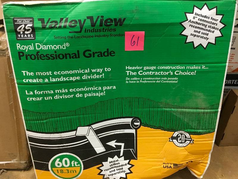 lot 61 image: Valley View Royal Diamond 60 ft. L x 1 in. W Black Lawn Edging in working conditions