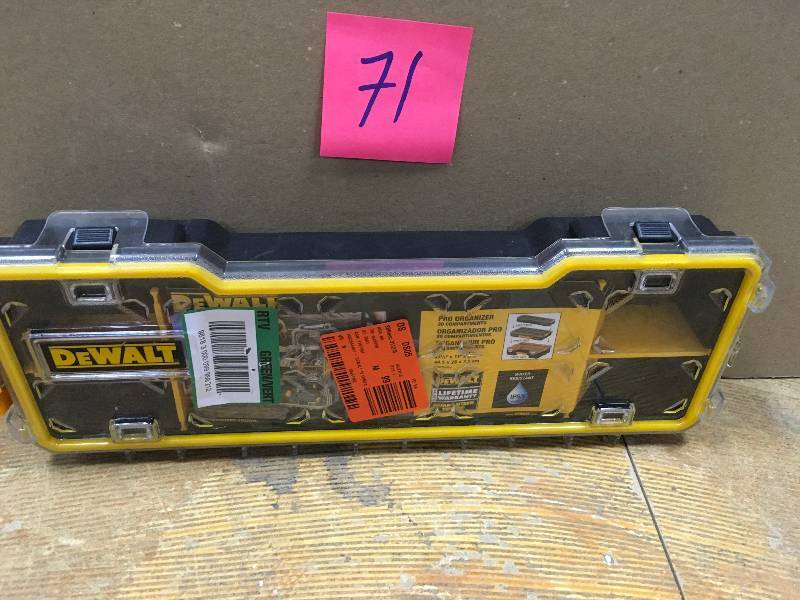 lot 71 image: DeWalt 10-Compartment Pro Small Parts Organizer