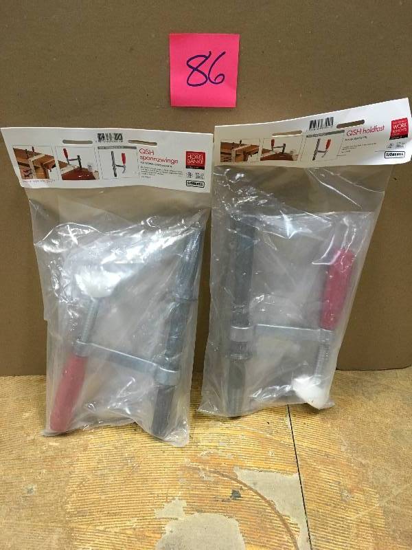 lot 86 image: Lot of 2 sets Sjobergs Elite 1 in. Accessory QSH Holdfast not used