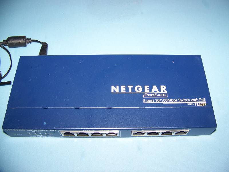 NetGear, 8-Port, 10100 Mbps, ProSafe POE Switch with POE
