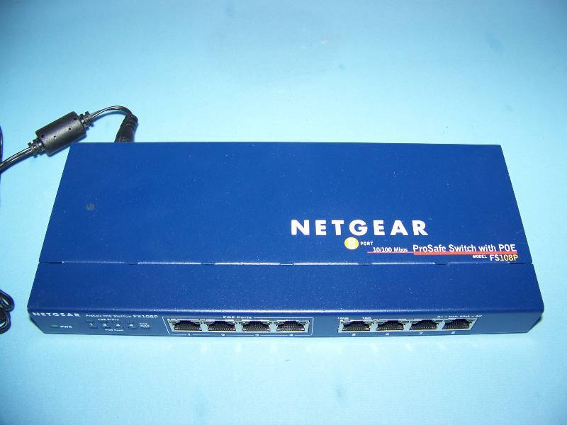 NetGear, 8-Port, 10100 Mbps, ProSafe POE Switch with POE