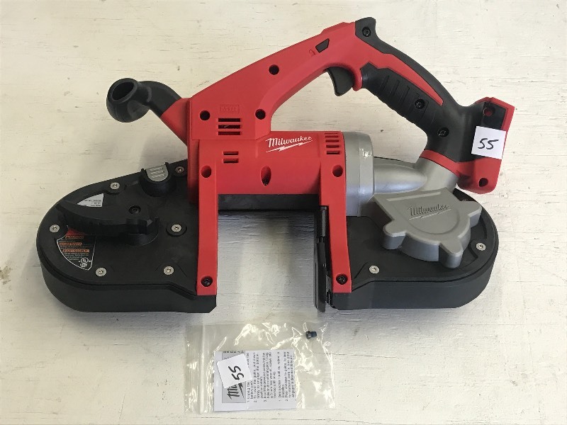 lot 55 image: Milwaukee M18 Cordless Bandsaw, Unu...