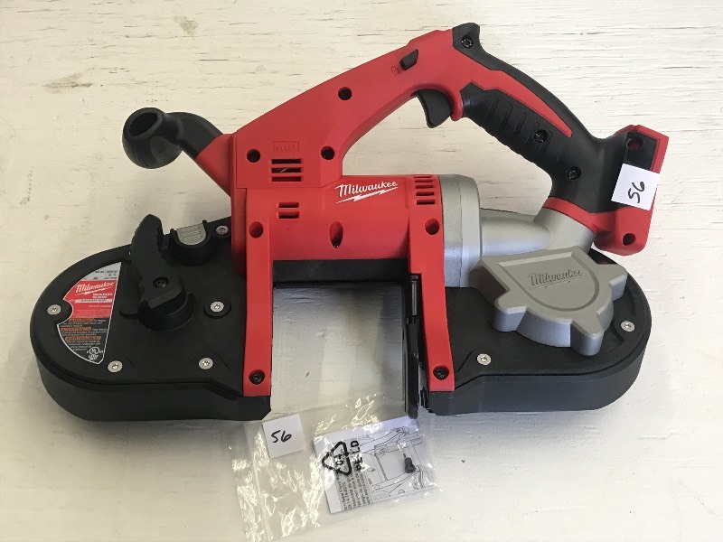 lot 56 image: Milwaukee M18 Cordless Bandsaw, Unu...