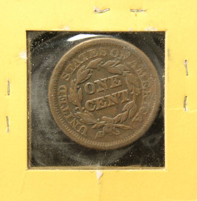 1848 US Braided Hair Large Cent Fine
