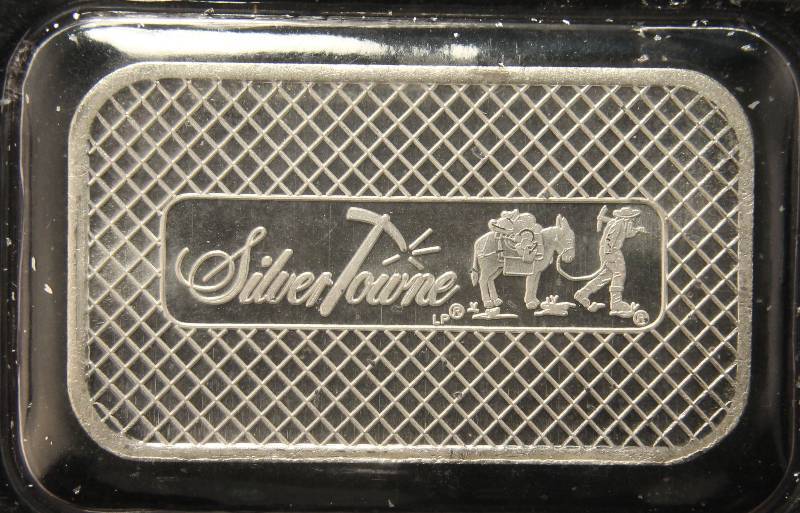 1 TROY OZ. .999 FINE SILVER BAR PROSPECTOR BY SILVERTOWNE