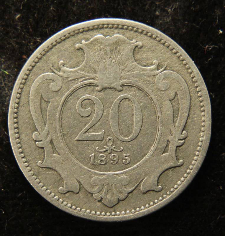 Austria 20 Heller 1895 Haus Habsburg Franz Joseph I