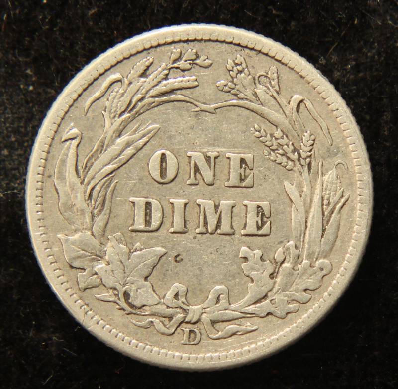 1911-D Barber Dime with Full Liberty