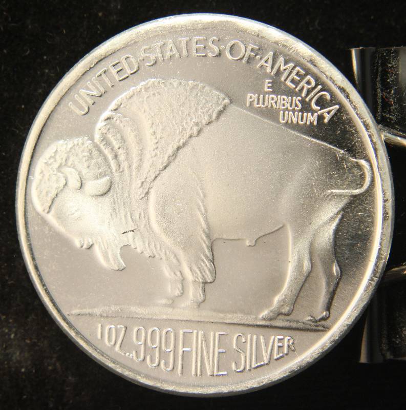 1 TROY OZ. .999 FINE SILVER INDIAN BUFFALO ROUND