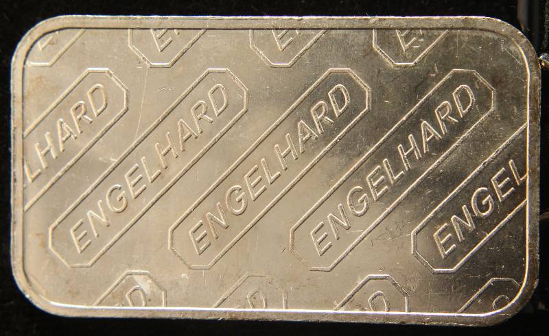 1 TROY OZ. .999 FINE SILVER BAR ENGELHARD