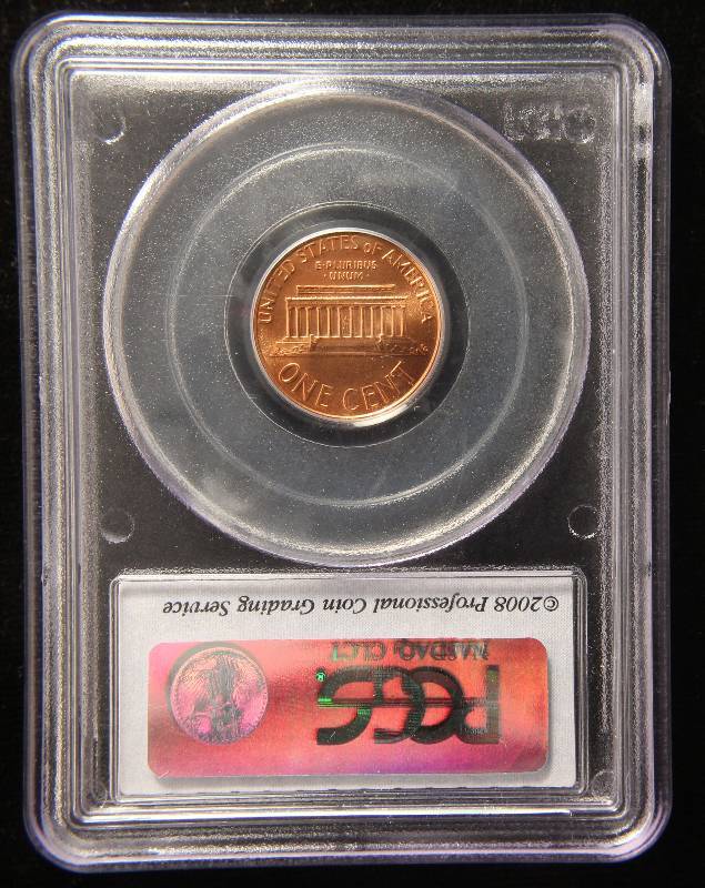 2008 US Lincoln Memorial Cent MS68 RD Satin Finish PCGS