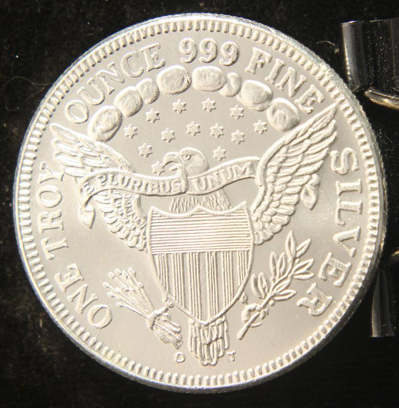 1 TROY OZ. .999 FINE SILVER EARLY DOLLAR DESIGN