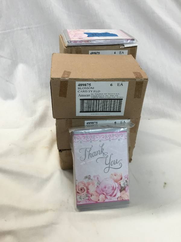 lot 45 image: 38 Packages Thank you cards. Blossom - Wedding Graduation