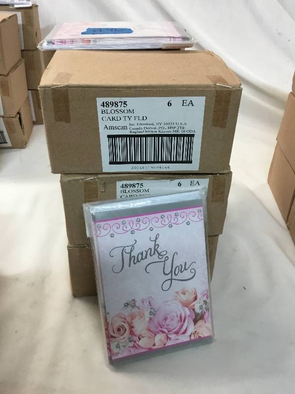 lot 46 image: 38 Packages Thank you cards. Blossom - Wedding Graduation