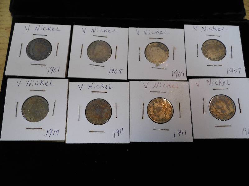 Lot of 8 V Nickels