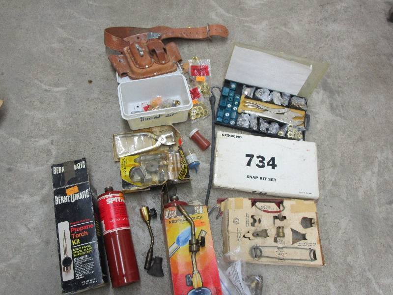 lot 69 image: Snap Kit Set, Tool Belt & Propane Torch Kit Sets-Solid Brass Pencil Burner Unit