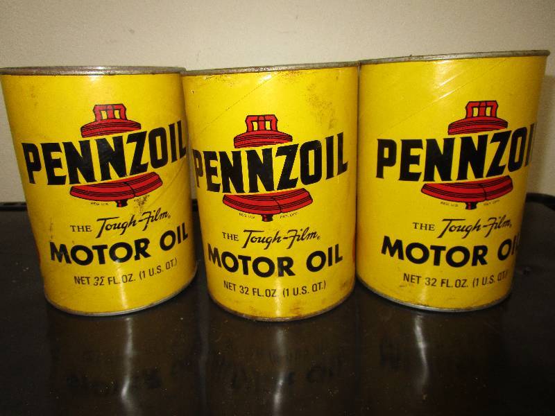 lot 99 image: 3-Full Paper Cans of Pennzoil Oil