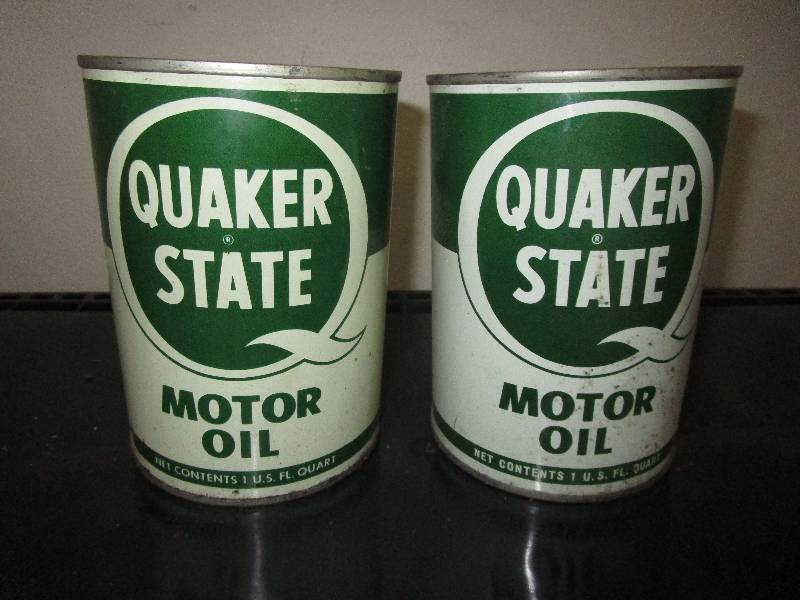 lot 107 image: 2-Full Cans of Quaker State Motor Oil 1 Fl Qt