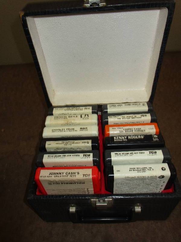 lot 118 image: 12 8-Track Tapes all Coutry Music in Case