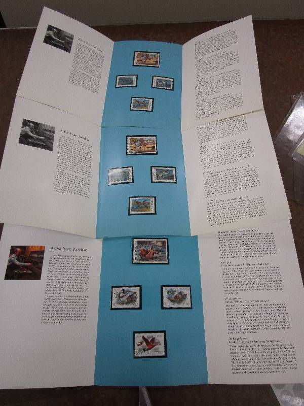 lot 129 image: 3 Stamp Books 4 Different Stamps in Each
