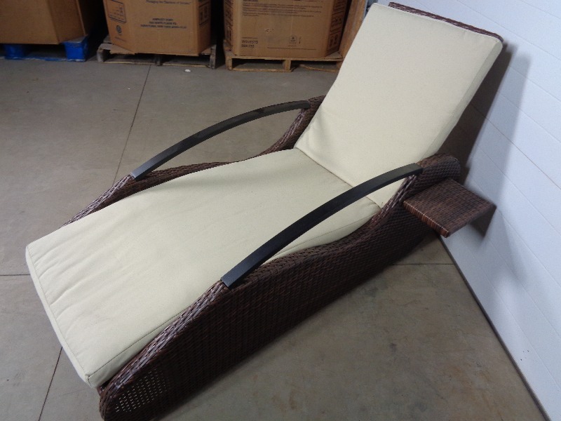 lot 20 image: New Chaise Lounger with Cushions