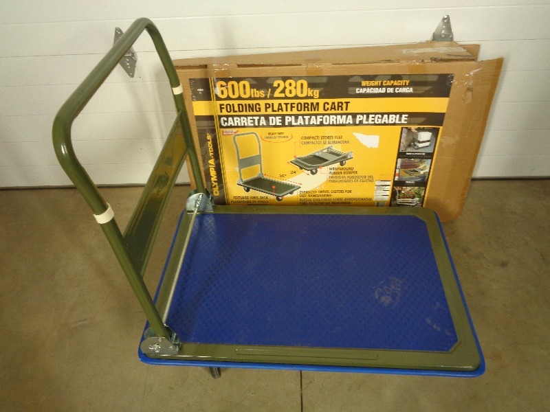 lot 42 image: New Large Olympia 600 Lb Folding Platform Cart