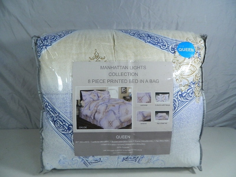 lot 49 image: New 8 Piece Bed in A Bag