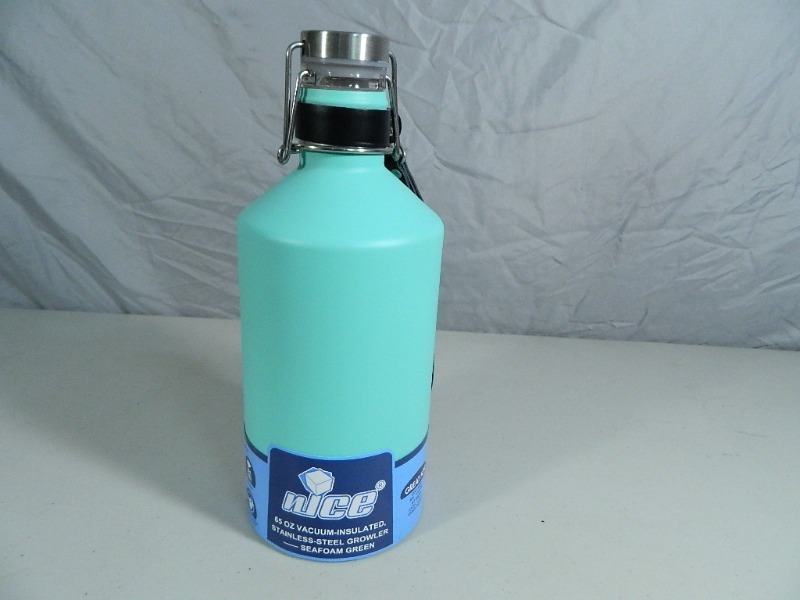 lot 58 image: New nIce 65 Oz Vacuum Insulated Stainless Steel Growler