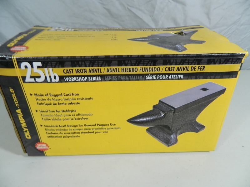 lot 62 image: New Olympia 25 Lb Blacksmith Anvil