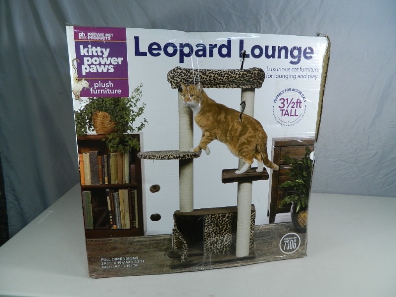 lot 90 image: New Leopard Lounge Cat TreeCondo
