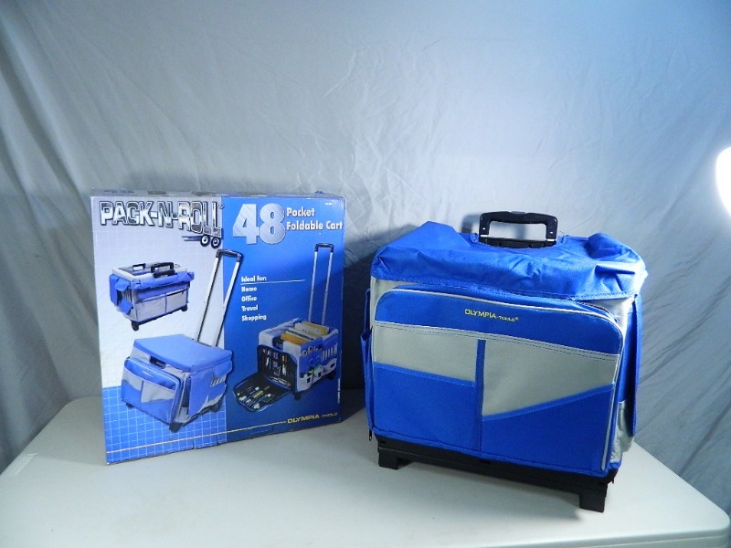 lot 96 image: New Olympia Pack and Roll 48 Pocket Foldable Cart