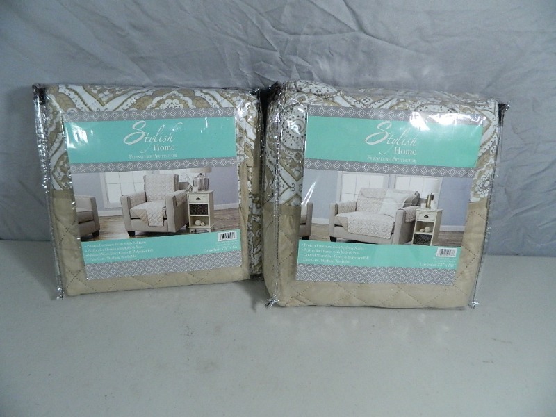 lot 97 image: New Loveseat and Chair Covers