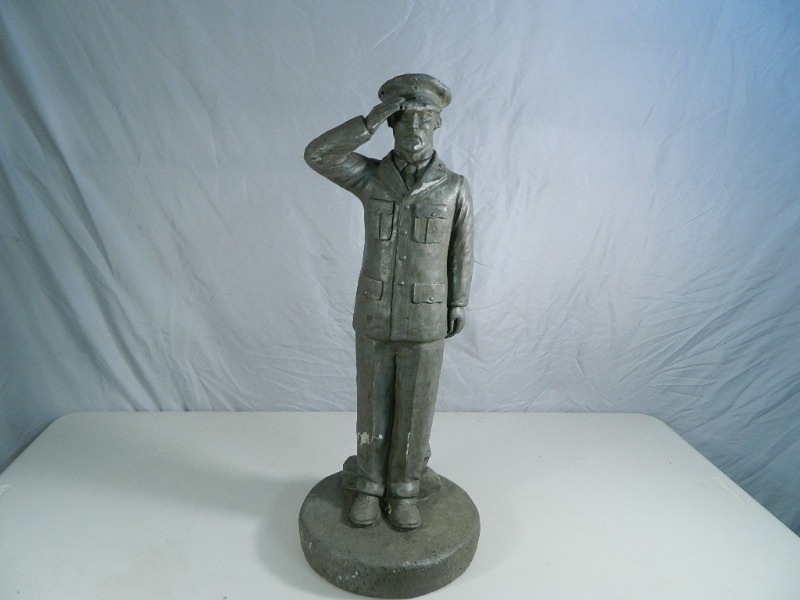 lot 105 image: New Cement Solider Statue