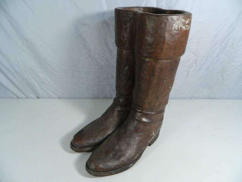 lot 106 image: New Cement Cowboy Boots Planter