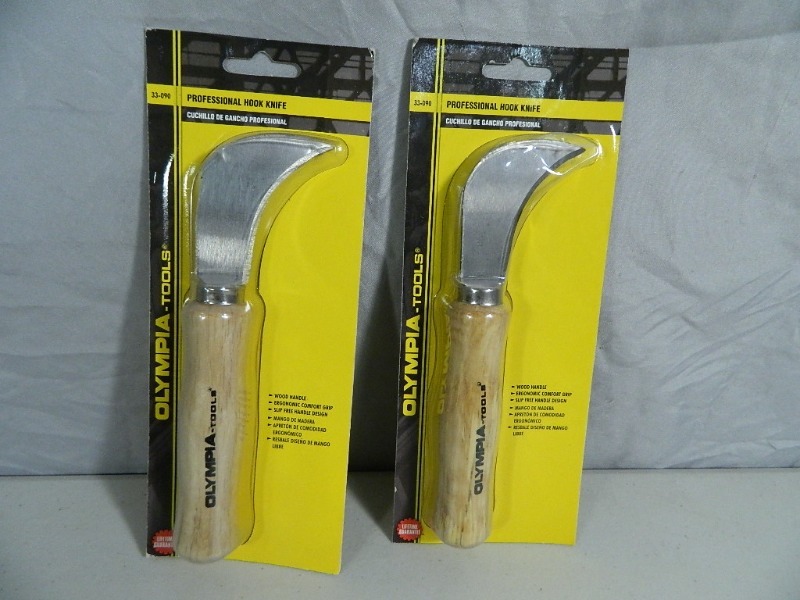 lot 116 image: 2 New Olympia Tools Professional Hook Knives