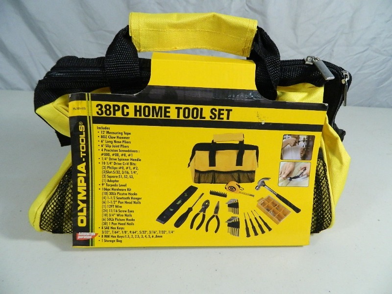 lot 127 image: New Olympia Tools 38 Pc Home Tool Set
