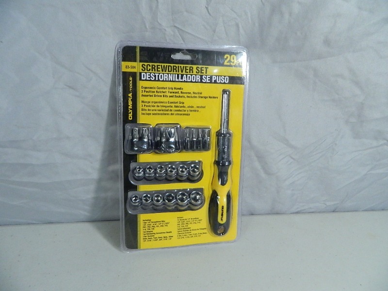 lot 132 image: New Olympia 29 Pc Screwdriver Set