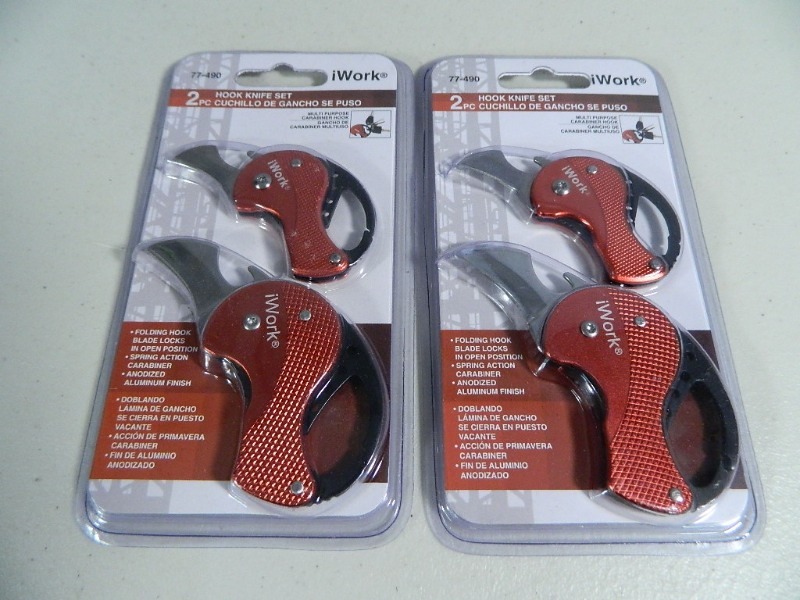 lot 140 image: 2 New 2pc Hook Knife Sets