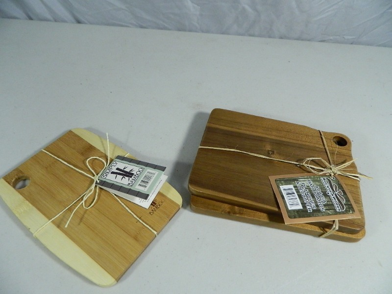 lot 146 image: 2 New Bar Boards and New Bamboo Cutting Board