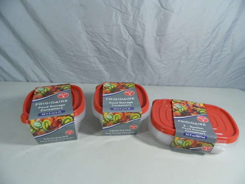 lot 147 image: 9 New Frigidaire Food Storage Containers