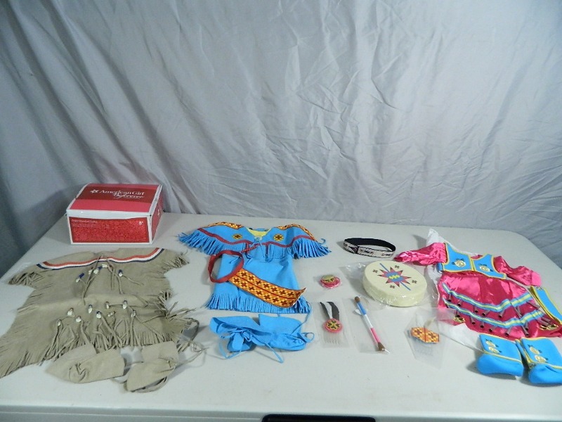 lot 155 image: 3 New American Girl Doll Outfits and Accessories