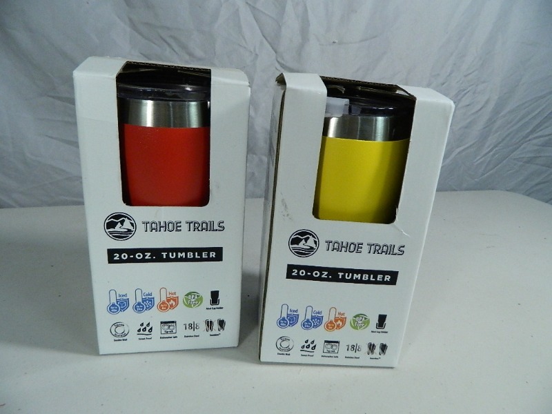 lot 160 image: 2 New 20 oz Tahoe Trails Tumblers