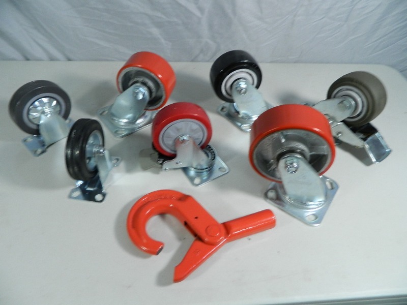 lot 177 image: Assorted Caster Wheels and Hook