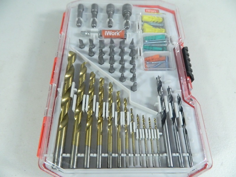lot 220 image: New IWork 45 Pc General Purpose Drill and Driver Bit Set