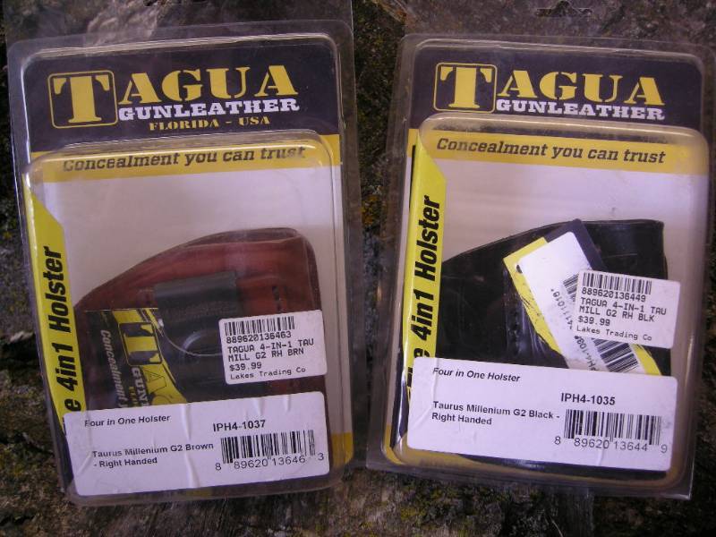 lot 168 image: 2 Tagua 4-in-1 Taurus Millenium G2 Holsters